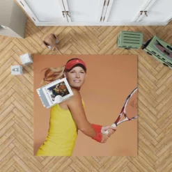 Caroline Wozniacki Energetic Danish Tennis Player Rug