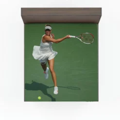 Caroline Wozniacki Professional Tennis Player Fitted Sheet
