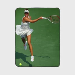 Caroline Wozniacki Professional Tennis Player Fleece Blanket 1