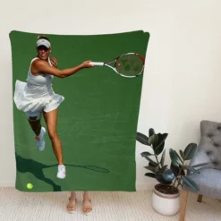 Caroline Wozniacki Professional Tennis Player Fleece Blanket
