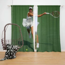 Caroline Wozniacki Professional Tennis Player Window Curtain