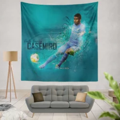 Casemiro Brazilian professional football Player Tapestry