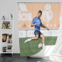 Casemiro Energetic Football Player Shower Curtain