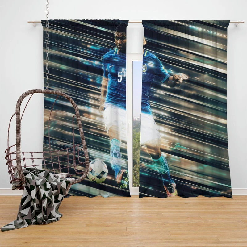 Casemiro Exellent Football Player Window Curtain