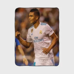 Casemiro Premier League Football Player Fleece Blanket 1