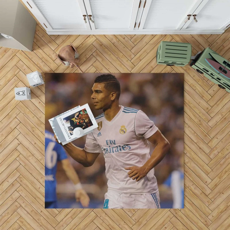 Casemiro Premier League Football Player Rug