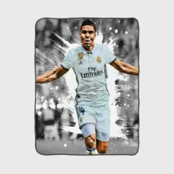 Casemiro Successful Brazilizn Defensive midfielder Fleece Blanket 1