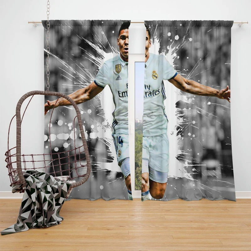 Casemiro Successful Brazilizn Defensive midfielder Window Curtain