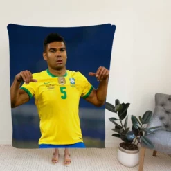 Casemiro Top Ranked Football Player Fleece Blanket