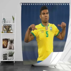 Casemiro Top Ranked Football Player Shower Curtain