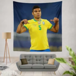 Casemiro Top Ranked Football Player Tapestry