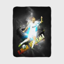 Celebrated Football Player Karim Benzema Fleece Blanket 1