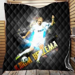 Celebrated Football Player Karim Benzema Quilt Blanket