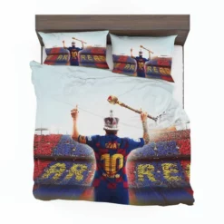 Celebrated Football Player Lionel Messi GOAT Bedding Set 1