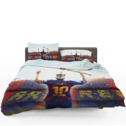 Celebrated Football Player Lionel Messi GOAT Bedding Set