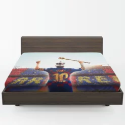 Celebrated Football Player Lionel Messi GOAT Fitted Sheet 1