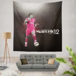 Celebrated Football Player Marcelo Vieira Tapestry