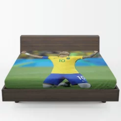 Celebrated Football Player Neymar Fitted Sheet 1