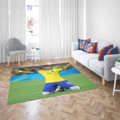 Celebrated Football Player Neymar Rug 2