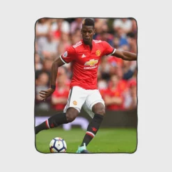 Celebrated Football Player Paul Pogba Fleece Blanket 1