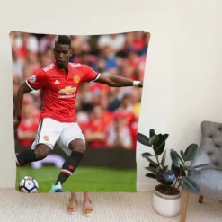 Celebrated Football Player Paul Pogba Fleece Blanket