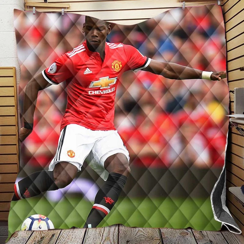 Celebrated Football Player Paul Pogba Quilt Blanket