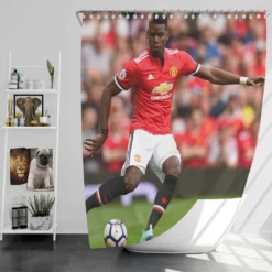 Celebrated Football Player Paul Pogba Shower Curtain