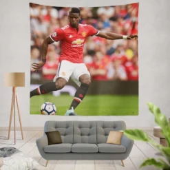 Celebrated Football Player Paul Pogba Tapestry