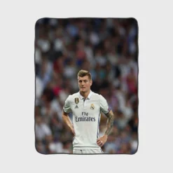 Celebrated Madrid Football Player Toni Kroos Fleece Blanket 1