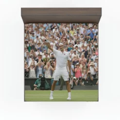 Celebrated Tennis Player Roger Federer Fitted Sheet