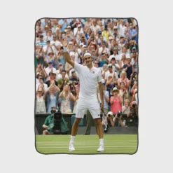 Celebrated Tennis Player Roger Federer Fleece Blanket 1