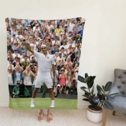 Celebrated Tennis Player Roger Federer Fleece Blanket
