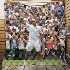 Celebrated Tennis Player Roger Federer Quilt Blanket