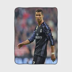 Champions League Cristiano Ronaldo Footballer Fleece Blanket 1