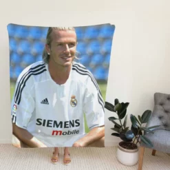 Champions League Football Player David Beckham Fleece Blanket