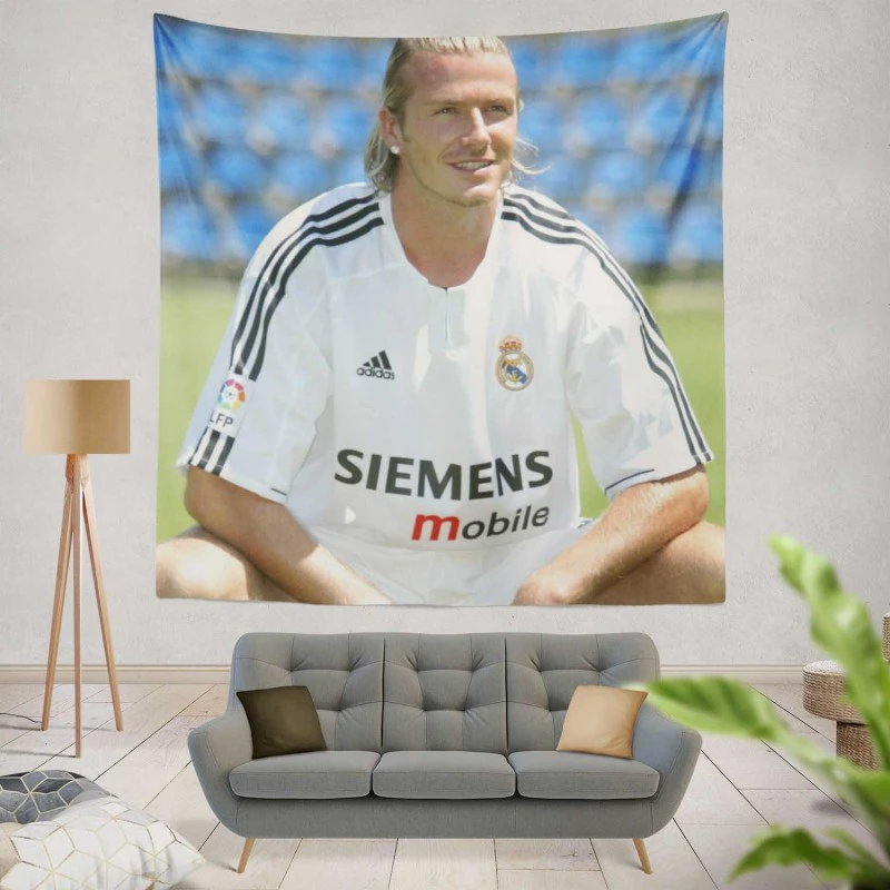 Champions League Football Player David Beckham Tapestry