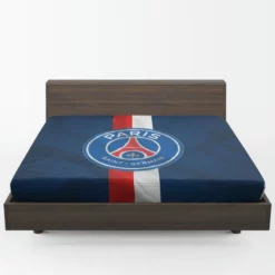 Champions League Football Team PSG Logo Fitted Sheet 1