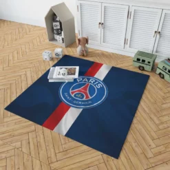 Champions League Football Team PSG Logo Rug 1