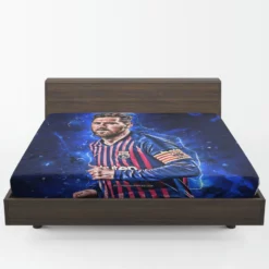 Champions League Soccer Player Lionel Messi Fitted Sheet 1