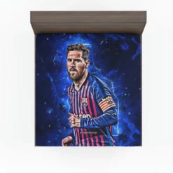 Champions League Soccer Player Lionel Messi Fitted Sheet