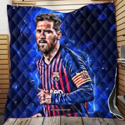 Champions League Soccer Player Lionel Messi Quilt Blanket
