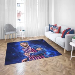 Champions League Soccer Player Lionel Messi Rug 2