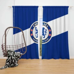 Champions League Team Chelsea FC Window Curtain