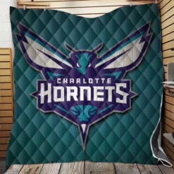 Charlotte Hornets Energetic Basketball Team Quilt Blanket
