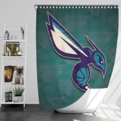 Charlotte Hornets Top Ranked NBA Basketball Team Shower Curtain