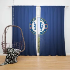 Chelsea FC Awesome Soccer Team Window Curtain