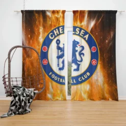 Chelsea FC British Champions Window Curtain
