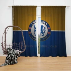 Chelsea FC Football Club Logo Window Curtain