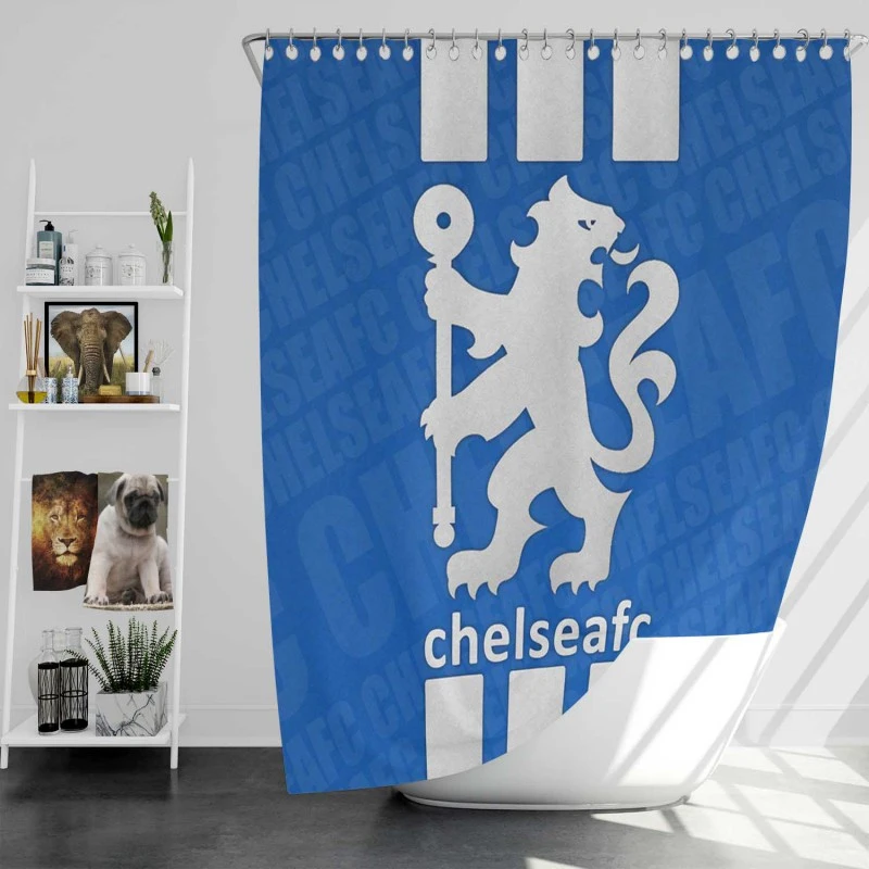 Chelsea FC Kids Premier League Champions Shower Curtain