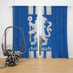 Chelsea FC Kids Premier League Champions Window Curtain